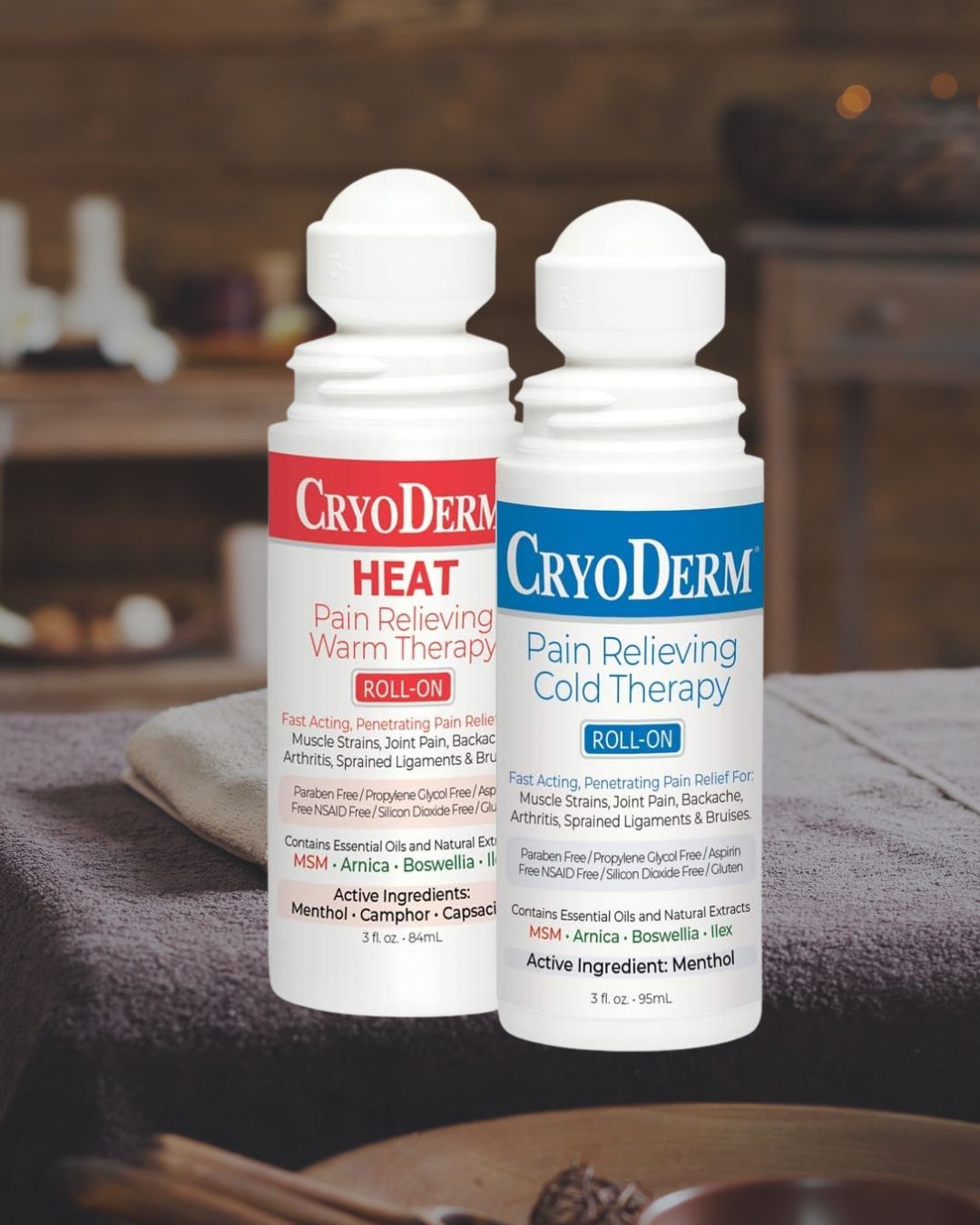 cryoderm hot and cold therapy to enhance massage results