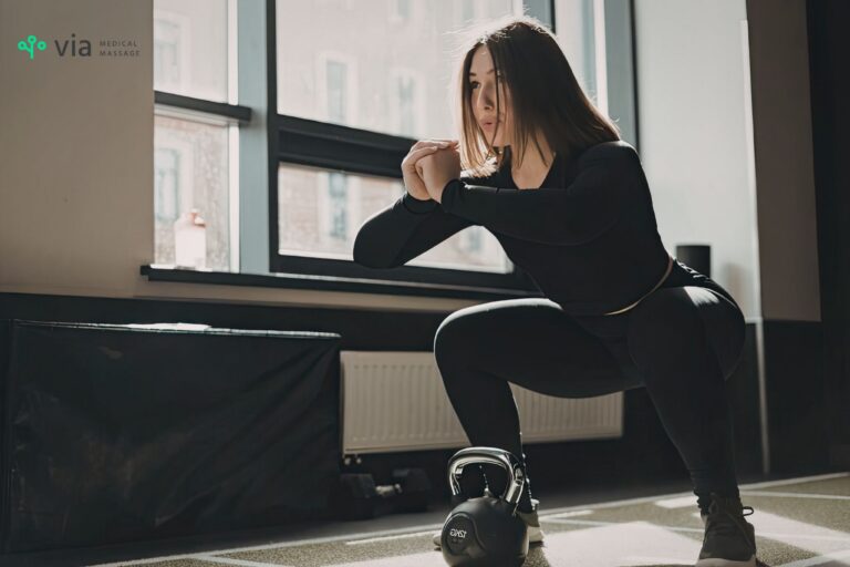 woman squatting